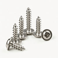 Marine Grade 316 Stainless Steel DIN 968 Pan Head Self Tapping Screws With Collar A4 -20H Screw