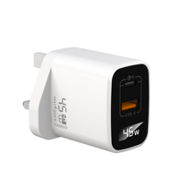 Cargador de Pared USB-C de Carga Súper Rápida de 45W, Cargador PD GaN Power PPS para Galaxy S26 S25 S24 S23 S22 Ultra Plus S20 Note10 Tab