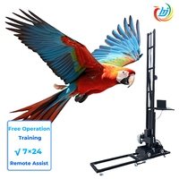 Alta velocidad de aluminio con cabezales de impresión DX7 I1600 Máquina de impresión de pared vertical 3D