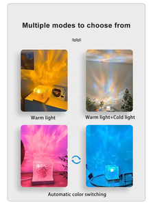 VUÔNG nước gợn bầu không khí ánh sáng ban đêm cô gái Quà Tặng đầu giường phòng ngủ ngọn lửa Aurora năng động đèn bàn - Product Image 4