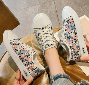 <span class=keywords><strong>Scarpe</strong></span> di tela da ragazza di nuovo Design alla moda <span class=keywords><strong>scarpe</strong></span> piatte con stampa floreale Casual da donna - Product Image 5