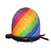 Château gonflable pour enfants Nova Rides en PVC, taille 4x4,5m, logo personnalisé imprimé, couleur arc-en-ciel