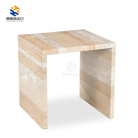 Table de bureau élégante en pierre KT, table d'appoint/latérale en marbre, design graphique moderne, luxe, imperméable, durable, grande dalle, utilisation intérieure