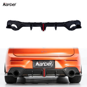 Lèvre de <span class=keywords><strong>Diffuseur</strong></span> Arrière Karbel Style KB en Fibre de Carbone Sèche Aspect Noir Brillant pour VW <span class=keywords><strong>Golf</strong></span> 8 <span class=keywords><strong>GTI</strong></span> MK8 2006-2019 - Product Image 1