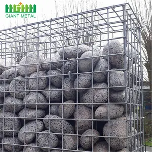 Recinzione Gabion zincata di alta qualità 1*1*1m maglia usata muro decorativo 2mm PVC rivestito di punzonatura esagonale tessuto