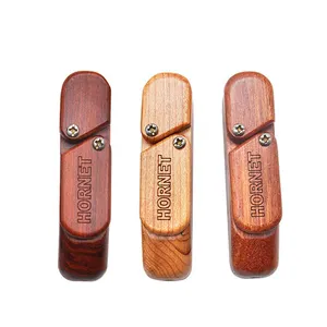 Handmade Customized Rosewood Double Layer Tobacco Pipe Straight Type Double Hole Smoking Pipe