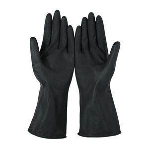 Gants épaissis en latex Gants de lavage Gants en caoutchouc résistants aux alcalis acides en plastique industriels - Product Image 1