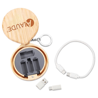 Nouveau design 6 en 1 câble de charge multifonctionnel gadgets électroniques OTG adaptateur USB boîte en bambou câble de données coffret cadeau Kit de charge