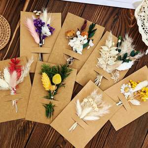 Mini Bouquet De Fleurs Séchées Décoration De Table Petite Bouteille De Lait Arrangement Boîte Aux Lettres Cadeau Pampa Boutonnière Gâteau Fleurs - Product Image 2