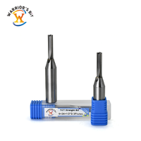 Fraise droite TCT à 3 dents de haute précision Warrior pour découpe de bois CNC, fraise à queue en carbure de 4 mm pour MDF ODM/OEM