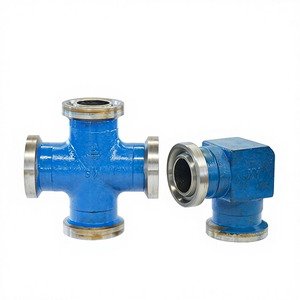 Raccordo a T/Quattro Vie Rinforzato per Tubi Antincendio, Raccordi Meccanici in Ghisa con Testa Esagonale, Foro di Montaggio 18mm, Vernice SUNJOY - Product Image 1