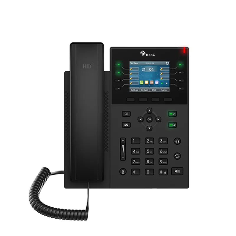 IP เครือข่ายระบบโทรศัพท์12 SIP สาย WIFI SIP โต๊ะโทรศัพท์ HD เสียง VoIP SIP โทรศัพท์