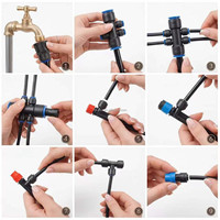 Système d'irrigation goutte à goutte 230FT, kit d'irrigation goutte à goutte à connexion rapide avec accessoires de tuyauterie d'irrigation de 1/4" et 1/2" pour bacs surélevés