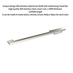 Set da Bagno in Acciaio Inox 304 Argento con <span class=keywords><strong>Design</strong></span> Personalizzato, Portasciugamani e Mensola con Barra Portasciugamani - Product Image 4