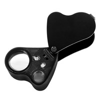 Loupe de Bijoutier 30X 60X, Loupe Grossissante pour Pièces de Monnaie, Loupe Oculaire de Poche pour Bijoux