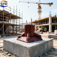 Ancre à coin multibrins post-tendue en acier allié noir certifiée ISO 9001 SYD YJM13-3, 1860 MPa, pour béton