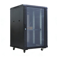 Armoire de serveur réseau au sol de 1 mètre, 19 pouces, 1040*600*600mm, en acier SPCC avec revêtement en poudre et porte en verre trempé.