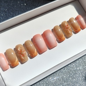 Nouveau Accessoire de Mode Long Gel Acrylique <span class=keywords><strong>Press</strong></span>-<span class=keywords><strong>on</strong></span> <span class=keywords><strong>Nails</strong></span> pour Femmes Prix Bas avec Stiletto Butterfly Pattern <span class=keywords><strong>Les</strong></span> Faux Cils Et Ongle - Product Image 6