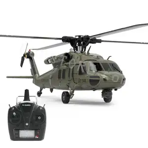आर सी खिलौने YXZNRC F09 UH60 उपयोगिता काले आर सी हेलीकाप्टर 6CH 6-अक्ष Gyro 3D6G दोहरी Brushless मोटर संगत S-FHSS ट्रांसमीटर
