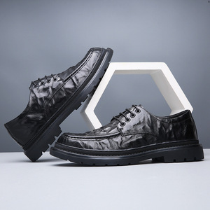 Zapatos de Cuero para Hombre 2026, Modernos, Antideslizantes y Transpirables, Combinación de Colores, Zapatos de Cuero para Negocios y Casuales - Product Image 1