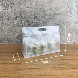 Custom Recyclable PET+CPP Frosted Stand-Up Zipper Flat Bottom Food Pouch <b>Bag</b> with Offset Printing Transparent Logo for Pet Cakes - Product Image 6