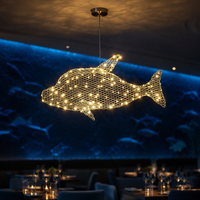 Lustre suspendu LED de style nordique, décoration personnalisée pour centre commercial, salle d'exposition