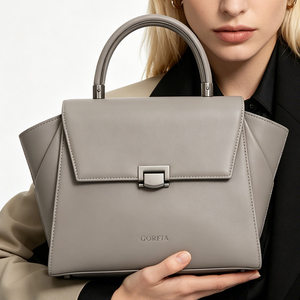 Women Structured Top Handle Bag PU Leather Elegant Work Tote Bag with Detachable Strap for Daily Commute Office Use - Product Image 5
