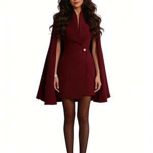 Women's Elegant Cape-Style Slim-Fit <b>Date</b> & Office Dresses Fashion - Product Image 1