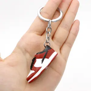 个性化3D迷你跑腿网s钥匙圈软聚氯乙烯鞋模挂包a j迷你篮球钥匙圈配件