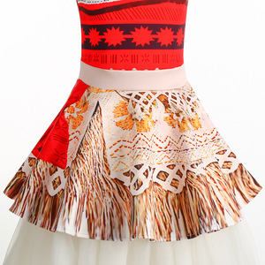 Latest <strong>Moana</strong> Cosplay Costume Halloween Adventure Girls Dress Beach Dresses Necklace Pocahontas Movie Kids Party <strong>Clothes</strong> - Product Image 4