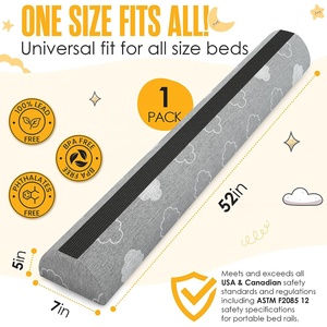 Barrière <span class=keywords><strong>de</strong></span> <span class=keywords><strong>lit</strong></span> portable personnalisée réglable, protection souple en mousse pour <span class=keywords><strong>lit</strong></span> bébé, ensemble <span class=keywords><strong>de</strong></span> pare-chocs blanc - Product Image 4