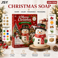 Jabón de Manos con Forma de Muñeco de Nieve Navideño, Barra Limpiadora Festiva con Espuma Abundante, Jabón Suave para Lavado de Manos, Regalo Navideño, Jabón Personalizado OEM ODM al por Mayor