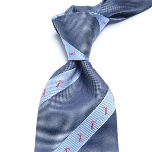 embroidered crossing stitching design mens business luxury 100% silk neck tie stripe necktie with gift logo box