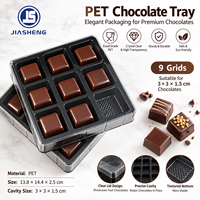 Plateau en blister transparent personnalisé en PET pour pralines, bonbons, biscuits, truffes et chocolats - Vente en gros