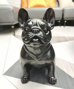 Moldes de resina para decoración de perros, estatua de poliresina personalizada de Color blanco y negro - Product Image 6