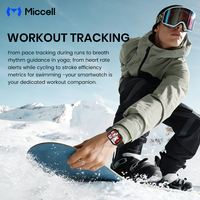 Reloj Inteligente Miccell 1 ATM Resistente al Agua para Natación, Batería de Larga Duración, GPS, Bluetooth 6.0, Llamadas, Monitor de Frecuencia Cardíaca
