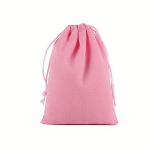 Bolsa de Terciopelo Personalizada OEM de Alta Calidad con Logotipo Impreso, Bolsa de Regalo para Cosméticos y Joyería con Cordón Rosa - Product Image 2