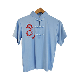 Tenue d'arts martiaux d'été au prix de gros, vêtements de Wushu Kung Fu, lait râpé, uniforme de <span class=keywords><strong>Tai</strong></span> <span class=keywords><strong>Chi</strong></span> <span class=keywords><strong>à</strong></span> manches courtes - Product Image 3