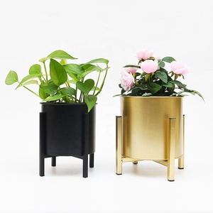 Balkon Twee Size Metalen Bloem Planter Stand Met Bloempot - Product Image 1