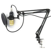 Kits de microphones à condensateur professionnels 192 kHz/24 bits BM 800 avec carte son pour chant en direct et enregistrement en studio