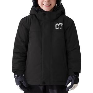 FOXA Kids <b>Waterproof</b> Ski <b>Jacket</b> Fleece Lined Warm <b>Winter</b> Coat With Detachable Hood Unisex Snow Wear - Product Image 1
