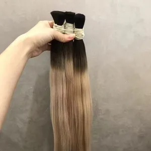 Unprocessed Ghrehair Bulk Hair Extension Extensiones De Cabello Humano Unprocessed Smooth Remy Megahair Wholesale 100% Human Hair