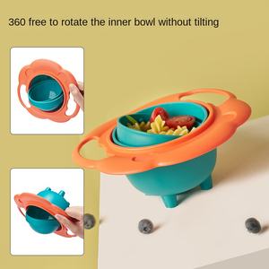Cuenco giratorio de cartón de 360 grados, cuenco para comer anticaída para bebés y niños con plato de Material PP, <span class=keywords><strong>vajilla</strong></span> - Product Image 4