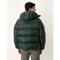 Veste d'hiver matelassée unisexe OEM personnalisée en gros pour homme, manteau à capuche imperméable en nylon