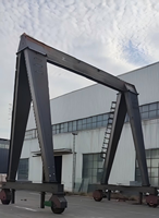 Grúa pórtico eléctrica monoviga de 5 a 10 toneladas, montada sobre rieles/con ruedas de caucho, de gran venta, con aprobación CE ISO