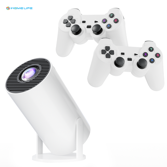 IHOMELIFE ISMARTX-300 2-in-1 Portable Gaming Projector 720P 32GB Storage 36000+ Games Android 11 Wi-Fi Built-in Speakers 120