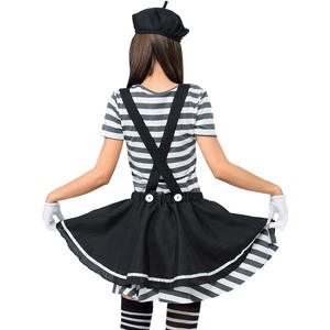 Harlequin Sirkus <span class=keywords><strong>Mime</strong></span> Cirque Clown Jester Kostum Cosplay Pesta Halloween - Product Image 5