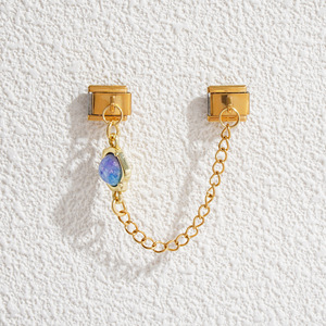 Fashion Charm Bracelet Gold Plated Crystal Rhinestone Cross Pendant Women's DIY Jewelry Module Y25021 - Product Image 4