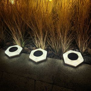 Lámpara Solar para Jardín, Luz para Escalones de Jardín, Iluminación de Paisaje con Energía Solar a Prueba de Agua, Luz Blanca Cálida y Verde - Product Image 1