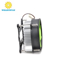 Ventilateur de refroidissement CPU WellSunFan écoénergétique 92 mm avec technologie à roulement fluide, 2500 tr/min, haute vitesse, cuivre et aluminium, 3 broches